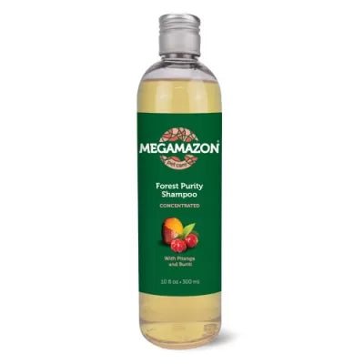 MEGAMAZON Forest Purity Shampoo 300ml, concentrated formula with natural fragrance of pitanga and buriti.
