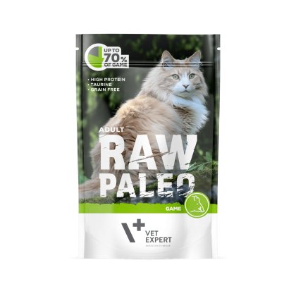 Пауч Raw Paleo Cat Adult Game 12x100g - Pet ValleyПаучPet Valley