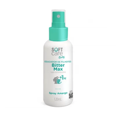 SOFT CARE Baby Bitter Max 120ml training spray for puppies and kittens with a bitter taste to discourage chewing.
