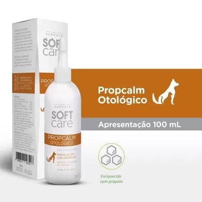 SOFT CARE PROPCALM ear lotion for pets, 100 ml, cleans earwax and neutralizes odors in dogs and cats.